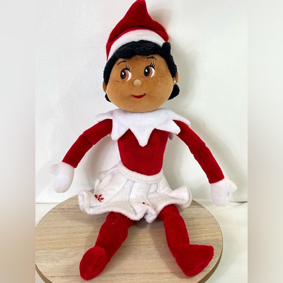 Elf on The Shelf Plush Pal Dark Skin Girl 14" Lumistella 2010 Christmas Doll - Picture 1 of 14
